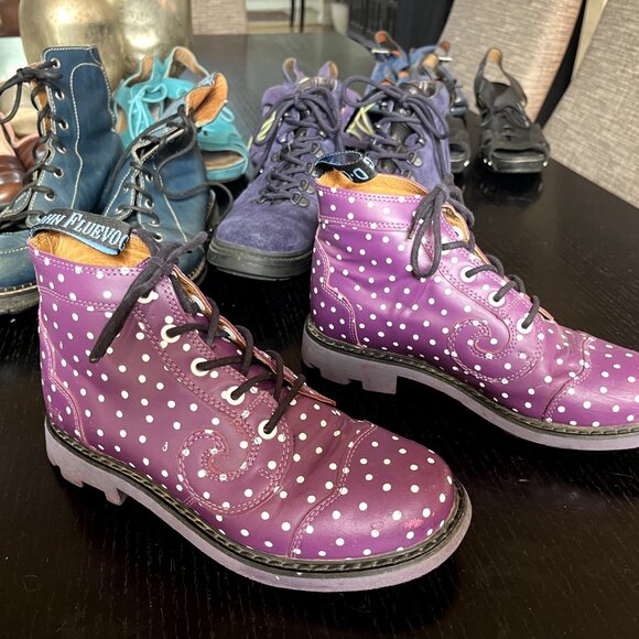 Fluevog Purple Polka Dot Derby Swirl (5 Eye) - Discontinued - Picture 4 of 7